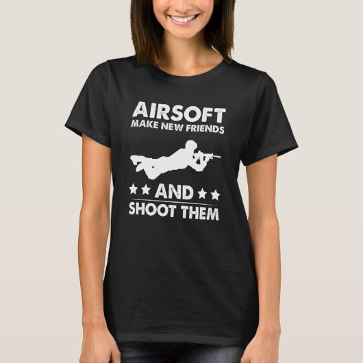 Doelstelling van het Pistool Airsoft Shooting Enth T-shirt (Voorkant)