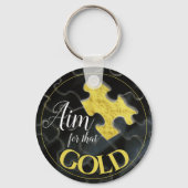 Doelstelling voor die gouden ontbrekende drijfveer sleutelhanger (Achterkant)