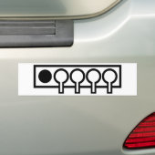 Doelstelling voor schietpartij met Biathlon Bumpersticker (Op auto)