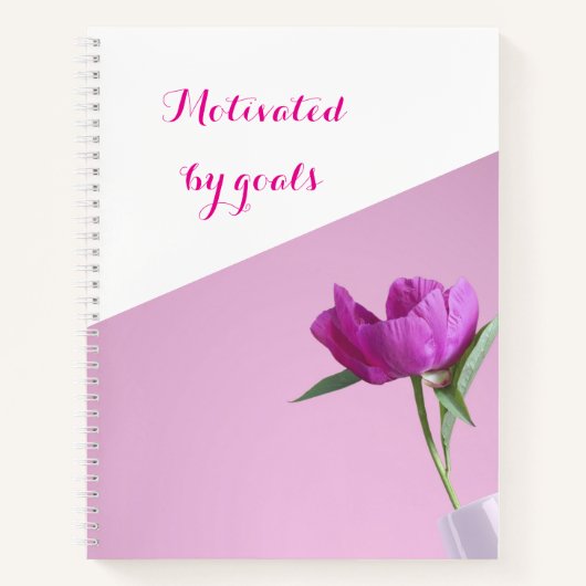 Doelstelling Word Gemotiveerd Door Doelen Spiraal Notitieboek (Voorkant)