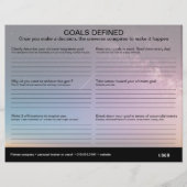 Doelstellingen gedefinieerd werkblad (Voorkant)