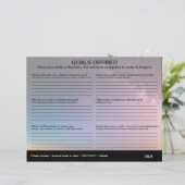 Doelstellingen gedefinieerd werkblad (Staand voorkant)