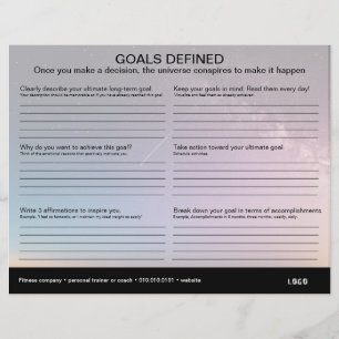 Doelstellingen gedefinieerd werkblad