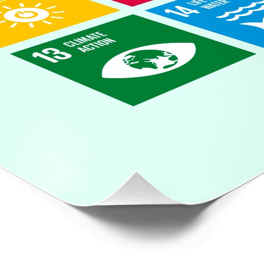 Doelstellingen voor duurzame ontwikkeling 17 SDG's Perfect Poster (Hoek)