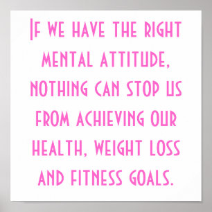 Doelstellingen voor gezondheid, gewichtsverlies en poster