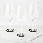 doeltranen omhoog wijnglaslabel (Set)