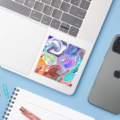 Doeltreffend Sticker (Laptop met iPhone)