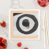 doelwit scheurt papieren diners servet (Insitu)