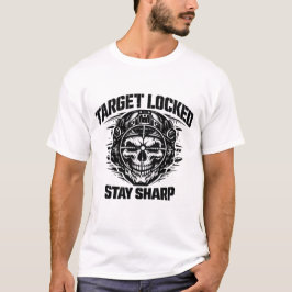 Doelwit Vergrendeld Tactische Schedel T-shirt