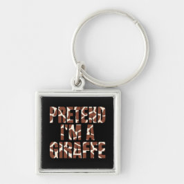 Doen alsof ik een Giraffe ben Grappig Halloween Sleutelhanger