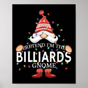Doen alsof in de biljart gnoom kerst matching poster