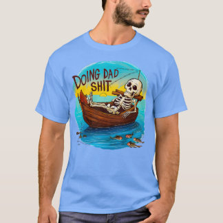 Doen van Dad Skeleton Vist vaders dag T-shirt
