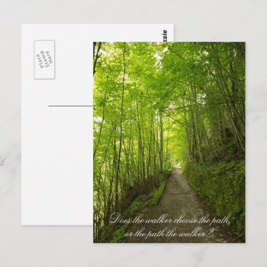 Does the walker choose the path ? Carte postale (Devant / Derrière)