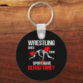 Does Your Srt Have Blood Time Funny Wrestling Love Sleutelhanger (Voorkant)