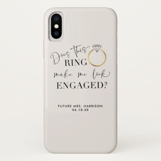 Doet deze ring me er geëngageerd uitzien kalligraf Case-Mate iPhone case (Achterkant)