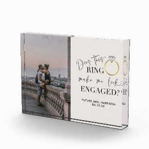 Doet deze ring me er geëngageerd uitzien kalligraf fotoblokken