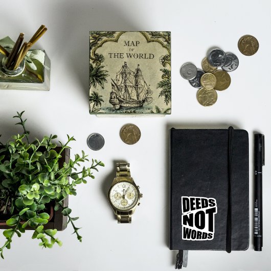 Doet geen woorden inspirerend zwart sticker