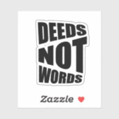 Doet geen woorden inspirerend zwart sticker (Vel)