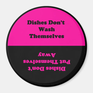 Doet niet zelf...Dishwasmachine Magnet Magneet