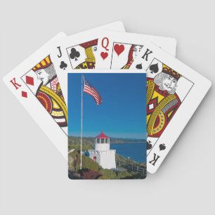 DOF - Kleine vuurtoren met vlag poker kaarten