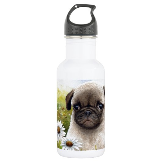Dog 114 Puppy Pug Waterfles (Voorkant)