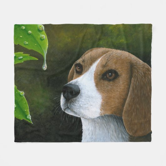 Dog 116 Beagle Fleece Deken (Voorkant (Horizontaal))