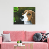 Dog 116 Beagle Stretched Canvas Afdruk (Insitu (Woonkamer))