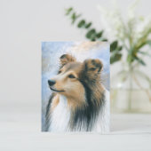 Dog 122 Sheltie Collie Briefkaart (Staand voorkant)