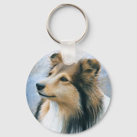 Dog 122 Sheltie Collie Sleutelhanger (Voorkant)
