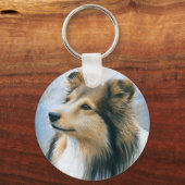 Dog 122 Sheltie Collie Sleutelhanger (Voorkant)