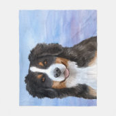 Dog 125 Bernese Mountain Fleece Deken (Voorkant)