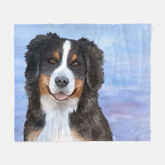 Dog 125 Bernese Mountain Fleece Deken (Voorkant (Horizontaal))