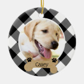 Dog 2-bits 2-fotobuffelcontrole keramisch ornament (Voorkant)