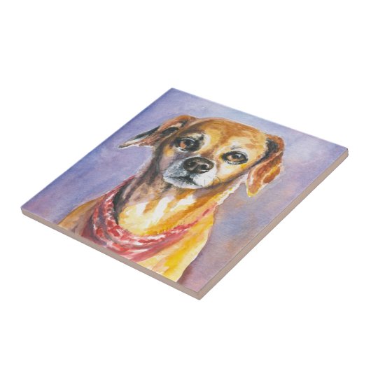 Dog 2 tegeltje (Zijkant)