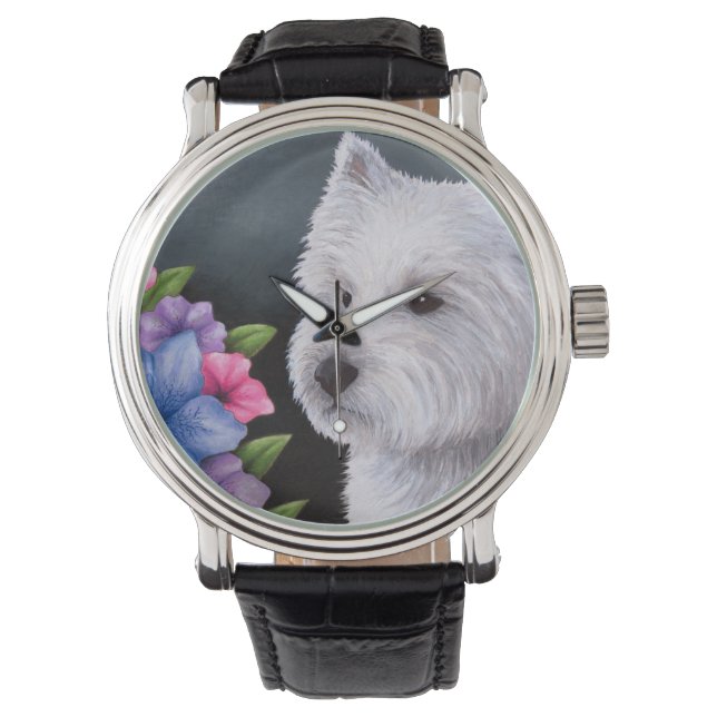 Dog 82 Westie Horloge (Voorkant)