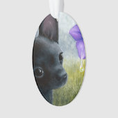 Dog 94 black Chihuahua Ornament (voorkant)