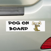DOG AAN BOORD BUMPERSTICKER (Op auto)