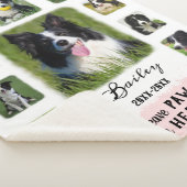 Dog Aangepaste foto Collage Fled Borders Witte roz Sherpa Deken (3/4)