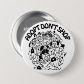 Dog Adoption Rescue Button (Voorkant /achterkant)