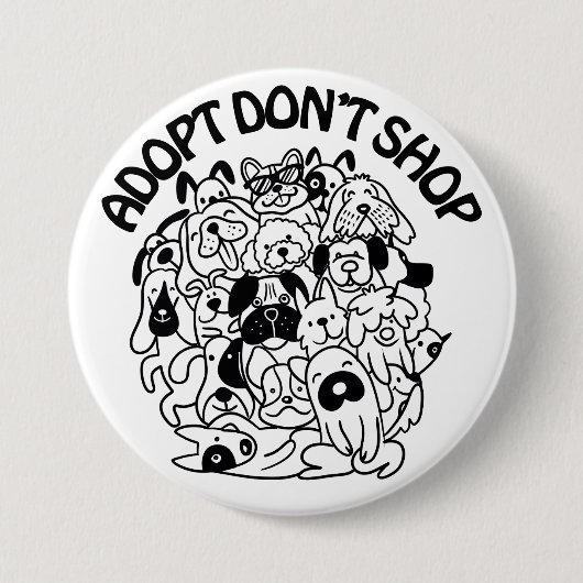 Dog Adoption Rescue Button (Voorkant)