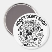 Dog Adoption Rescue Magnet Magneet (Voorkant / Achterkant)