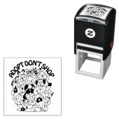 Dog Adoption Rescue Self Inking Rubber Stamp Zelfinktende Stempel (In situ)