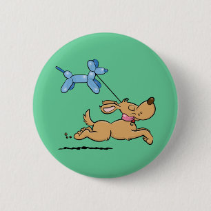 Dog afspelen ronde button 5,7 cm