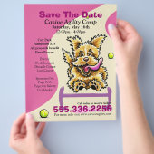 Dog Agility Competition Benefit Event Ad Paars Flyer (Hand)