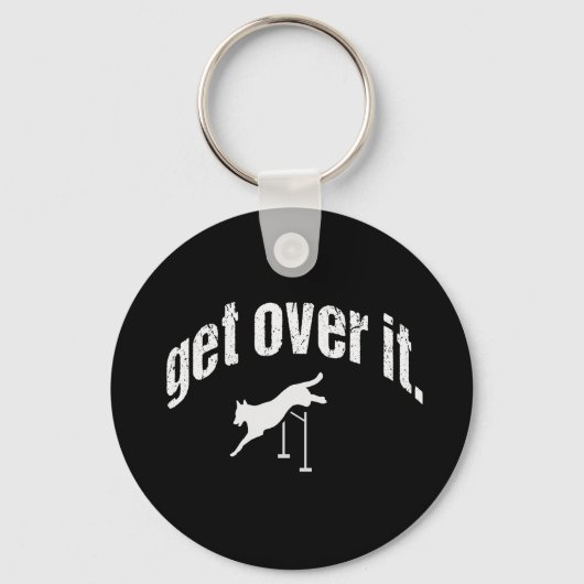 Dog Agility Jof, ga over IT Sleutelhanger Gift (Voorkant)