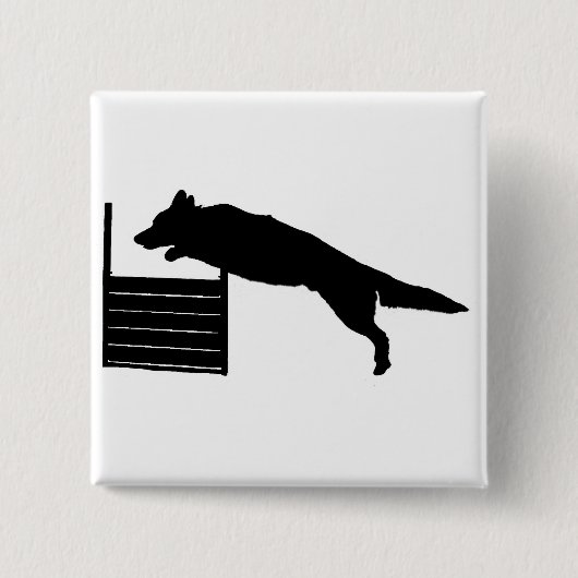 Dog Agility Vierkante Button 5,1 Cm (Voorkant)