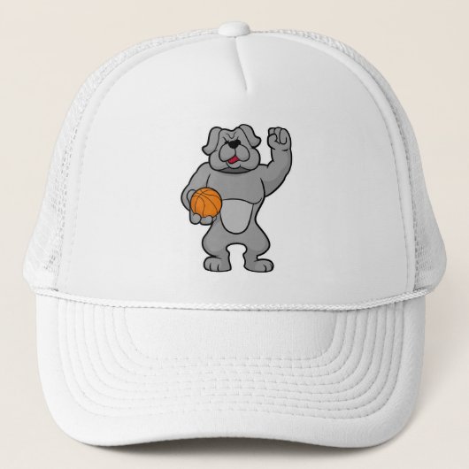 Dog als Basketball-speler met Basketball Trucker Pet (Voorkant)