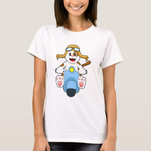 Dog als Biker met Scooter.PNG T-shirt