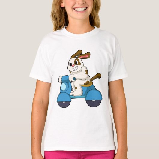 Dog als Biker met Scooter.PNG T-shirt (Voorkant)