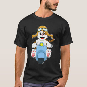 Dog als Biker met Scooter.PNG T-shirt